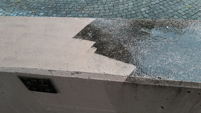 Flächenreinigung mit Heisswasser